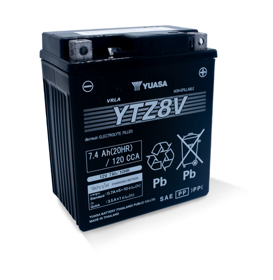 Yuasa YTZ8V Maintenance Free AGM 12 Volt Battery