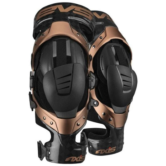 EVS Axis Pro Knee Brace Black/Copper Pair - XL