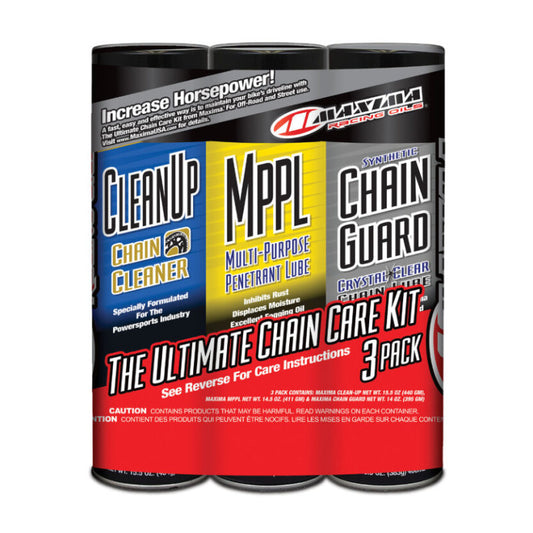 Maxima Synthetic Chain Guard Ultimate Chain Care Combo Kit 3-Pack Aerosol