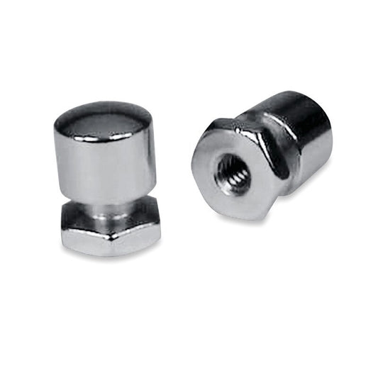Mustang Solo Mounting Nuts (Pair) - Chrome