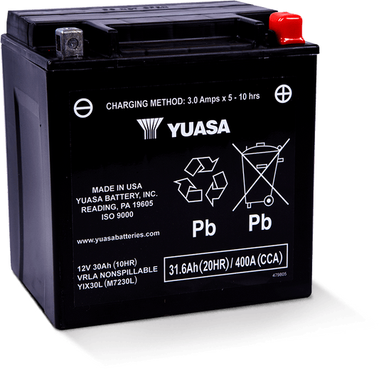 Yuasa YIX30L Maintenance Free AGM 12 Volt Battery