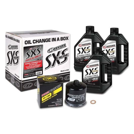 Maxima SxS Quick Change Kit 5W-50 Synthetic w/ Black Filter