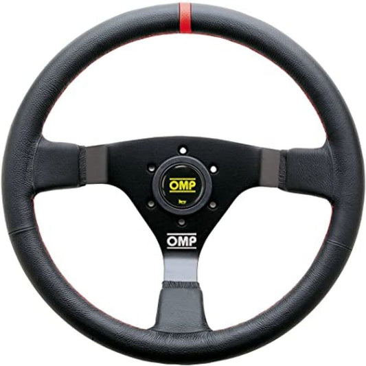 OMP WRC Steering Wheel Black/Red Leather