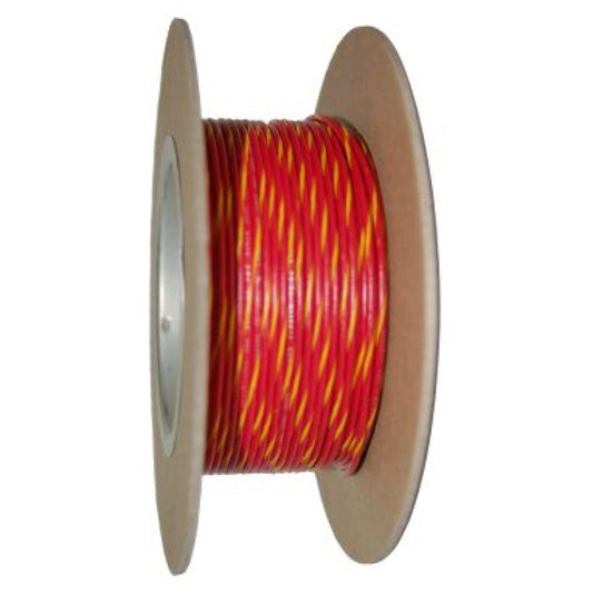 NAMZ OEM Color Primary Wire 100ft. Spool 18g - Red/Yellow Stripe