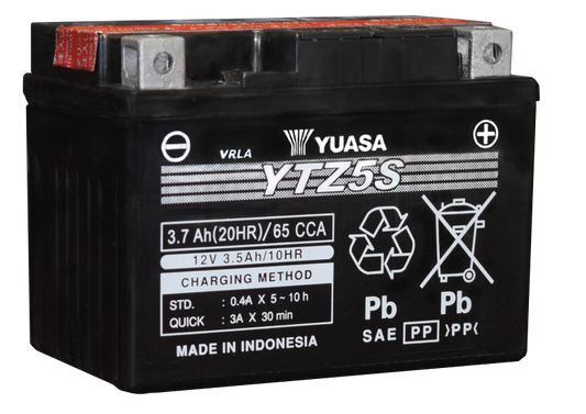 Yuasa YTZ5S-BS Maintenance Free AGM 12 Volt Battery (Bottle Supplied)