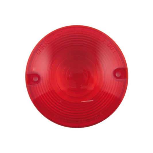 Letric Lighting Red Flat Lens Style Turn Signal Lenses 3In