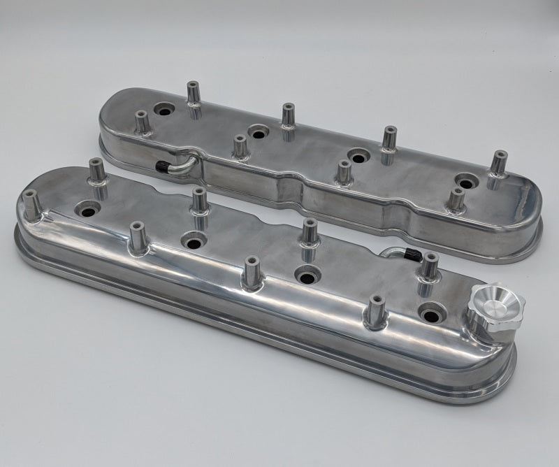 Granatelli 96-22 GM LS Tall Valve Cover w/Integral Angled Coil Mounts - Polished (Pair)
