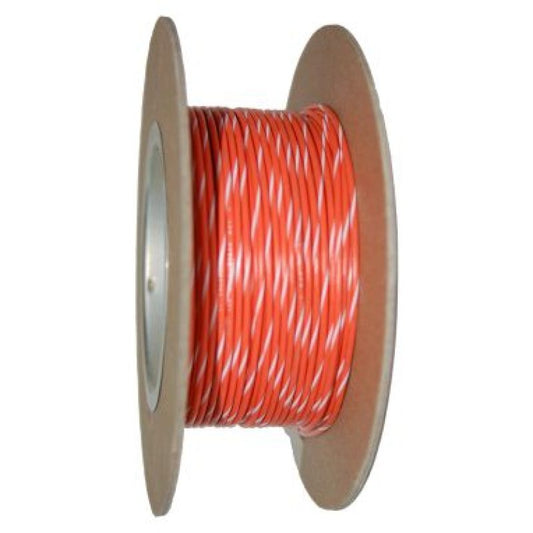 NAMZ OEM Color Primary Wire 100ft. Spool 18g - Orange/White Stripe