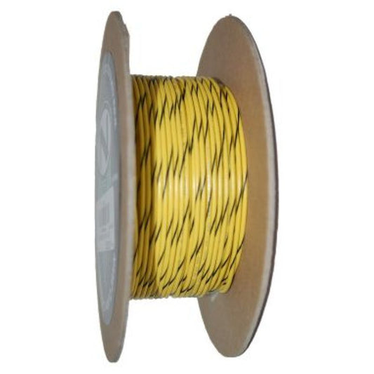 NAMZ OEM Color Primary Wire 100ft. Spool 18g - Yellow/Black Stripe
