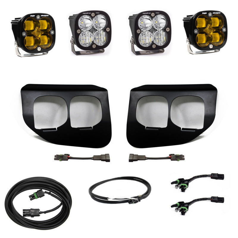 Baja Designs 2020+ Ford Super Duty Fog Lights FPK Amber SAE/Pro DC Baja Designs w/Upfitter