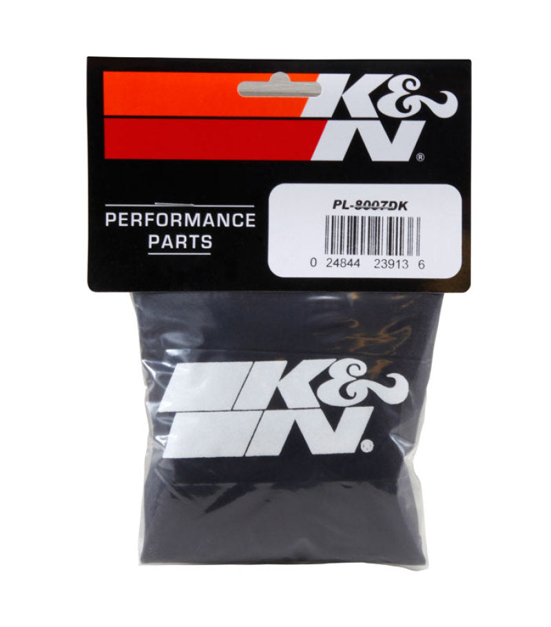 K&N Air Filter Wrap Drycharger - Round Straight - Black for Polaris Ranger