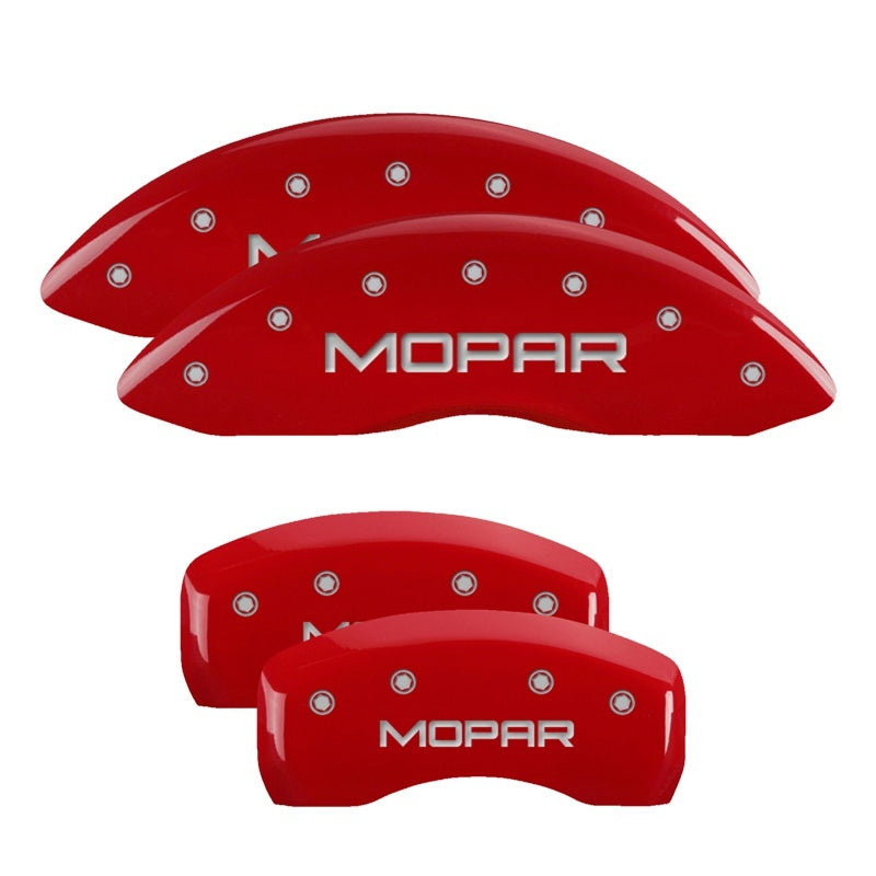 MGP 4 Caliper Covers Engraved Front & Rear C5/Corvette Red finish silver ch
