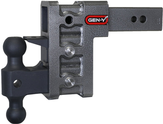 Gen-Y Mega Duty 2.5in Shank 6in Drop 3500lb TW 32K Hitch w/GH-0161 Dual-Ball/Pintle Lock