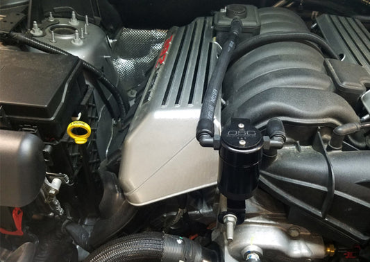 J&amp;L 11-23 Dodge Charger SRT 6.4L Hemi Passenger Side Oil Separator 3.0 - Black Anodized