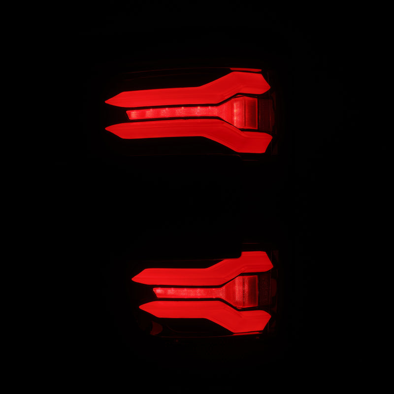 AlphaRex 21-23 Ford F-150 LUXX LED Taillights - Black Red w/ BLIS