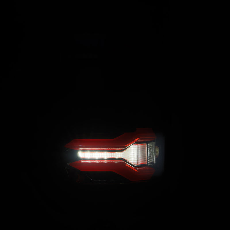 AlphaRex 21-23 Ford F-150 LUXX LED Taillights - Black Red w/ BLIS