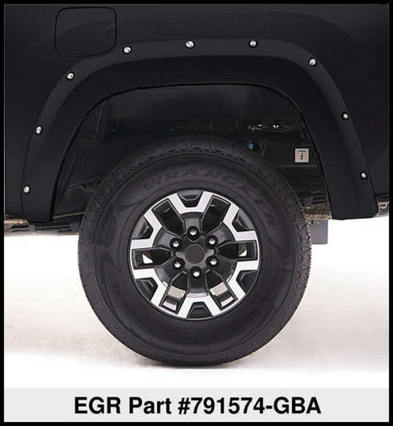 EGR 14+ Chev Silverado 6-8ft Bed Bolt-On Look Color Match Fender Flares - Set - Black