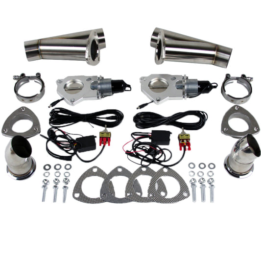 Granatelli 2.5in Stainless Steel Electronic Dual Exhaust Cutout