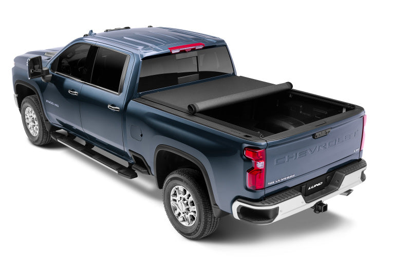 Lund 07-17 Chevy Silverado 1500 (8ft. Bed) Genesis Elite Roll Up Tonneau Cover - Black