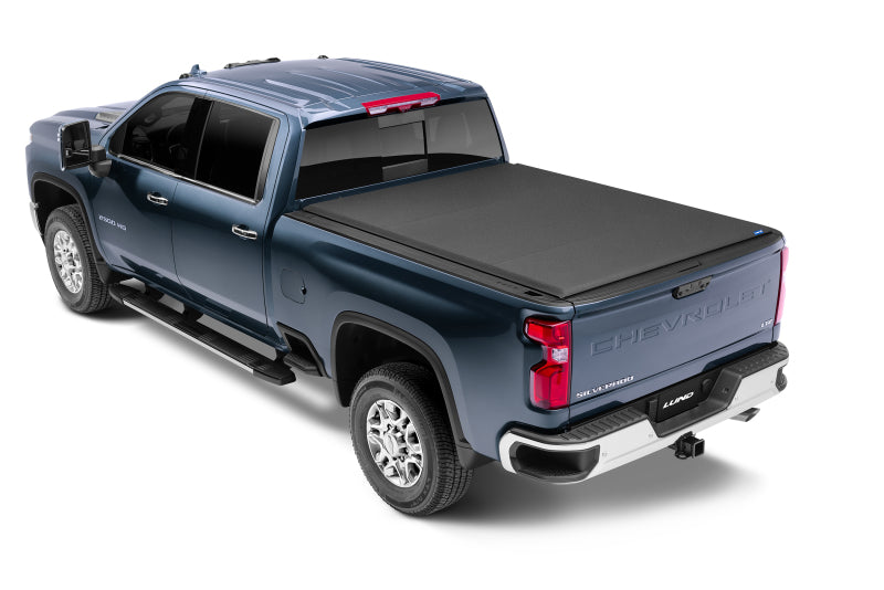 Lund 07-17 Chevy Silverado 1500 (8ft. Bed) Genesis Elite Roll Up Tonneau Cover - Black