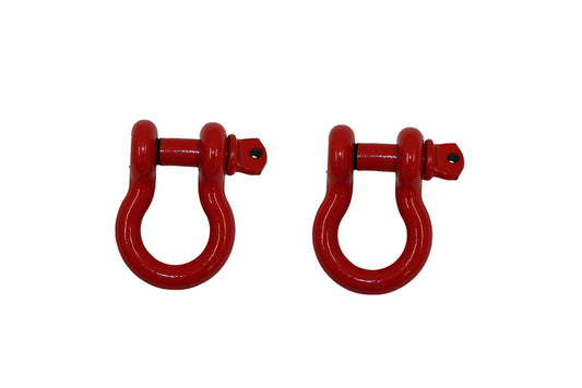 Fishbone Offroad D Ring 3/4In Red 2 Piece Set