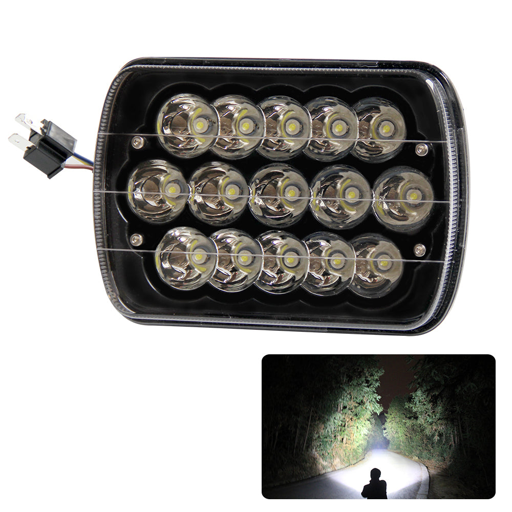 Brightest 5X7 7X6 Dual Beam Sealed Beam Projector LED - SINGLE UNIT JG-1003-B