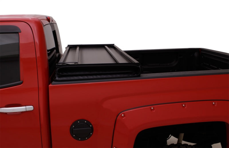 Lund 05-17 Nissan Frontier Styleside (5ft. Bed) Hard Fold Tonneau Cover - Black