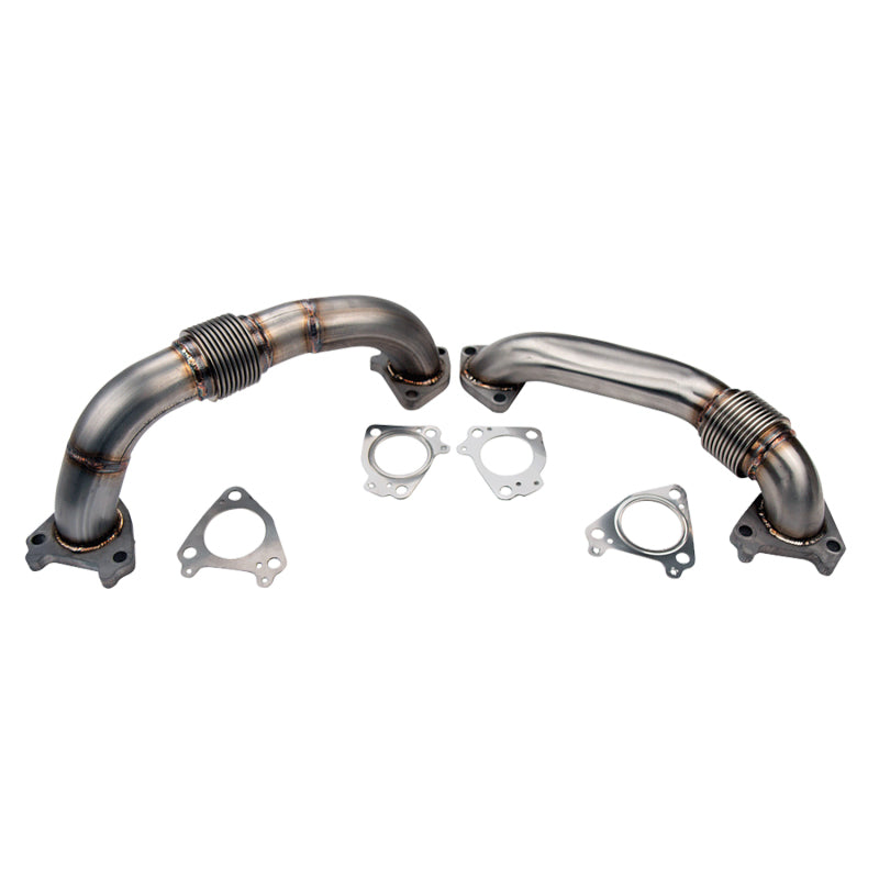 Wehrli 01-04 Chevrolet 6.6L Duramax LB7 2in Stainless Up Pipe Kit w/Gaskets - Single Turbo
