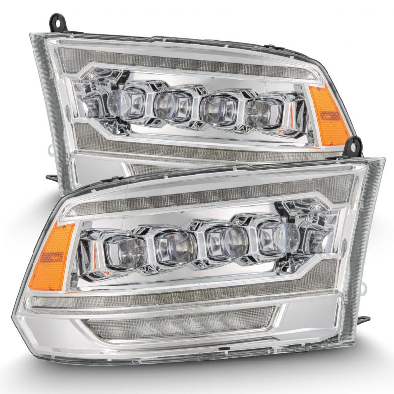 AlphaRex 09-18 Ram 2500 NOVA LED Proj Headlights Plank Style Chrome w/Activ Light/Seq Signal/DRL