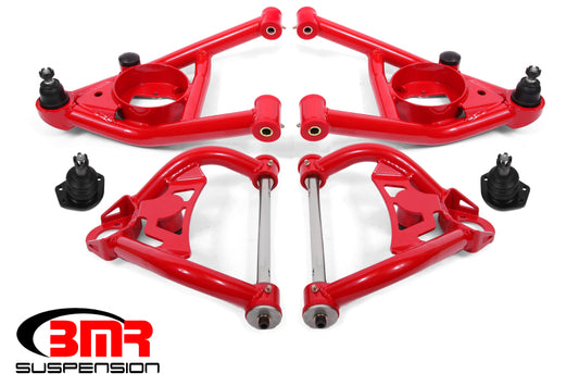 BMR 64-72 A-Body Upper And Lower A-Arm Kit - Red
