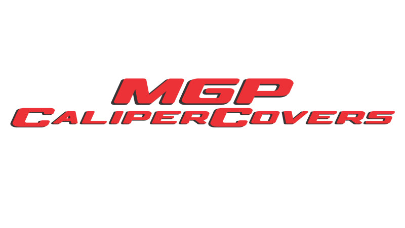 MGP 4 Caliper Covers Engraved Front & Rear Denali Black finish silver ch