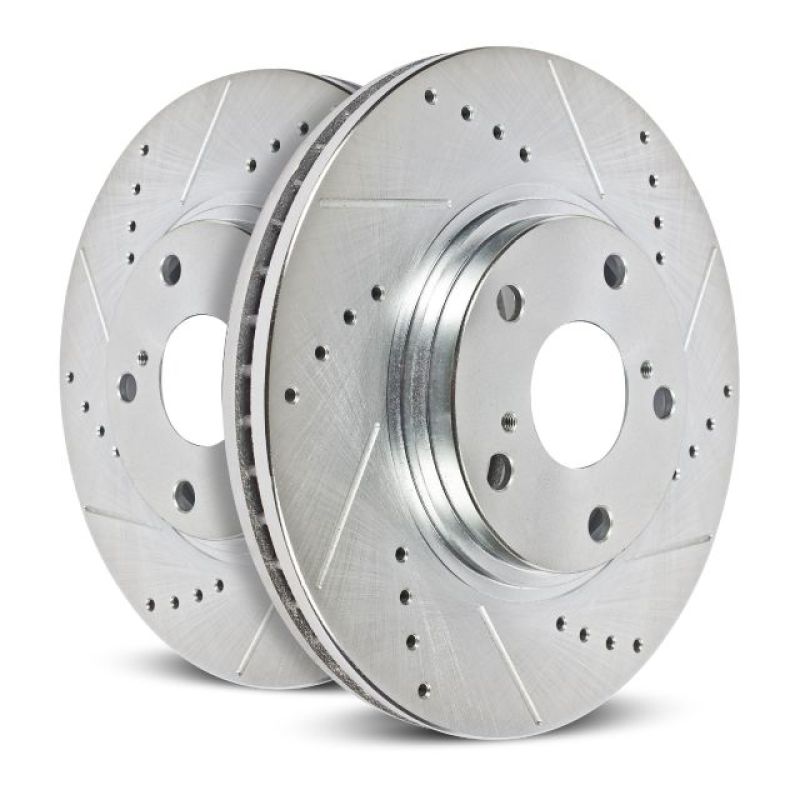 Power Stop 18-19 Jeep Wrangler Front Evolution Drilled & Slotted Rotors - Pair