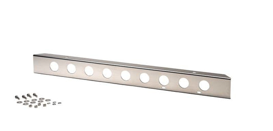 Kentrol 45-86 Jeep CJ 42 Inch Front Bumper with holes - Polished Silver