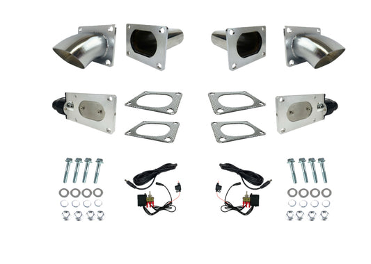 Granatelli 3.0in Oval Stainless Steel Electronic Dual Exhaust Cutout