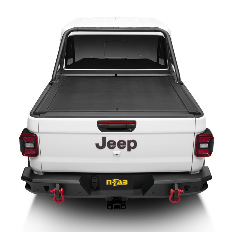 Rugged Ridge 20-22 Jeep Gladiator w/o Trail Rail Sys Armis Tonneau Cover w/Max Track - Tex. Blk