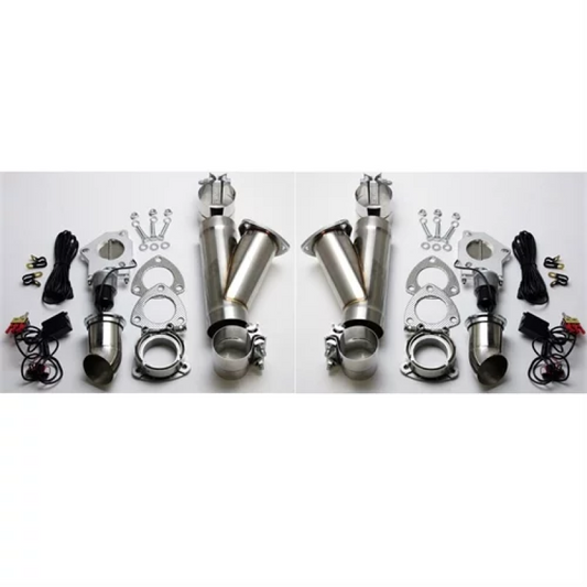Granatelli 3.0in Stainless Steel Electronic Dual Exhaust Cutout w/Slip Fit & Band Clamp